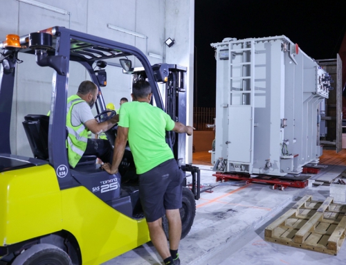 The installation of a new transformer at M’Scala distribution centre